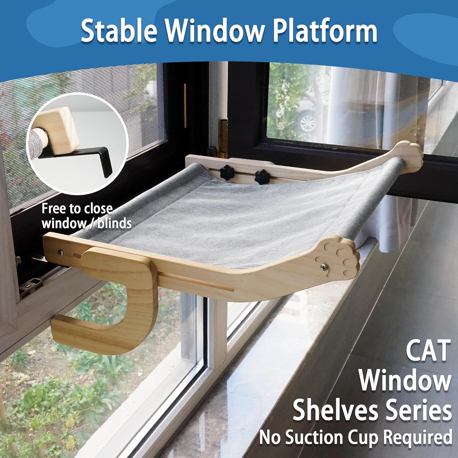 Verstellbare Hängematte für Katzenfenster