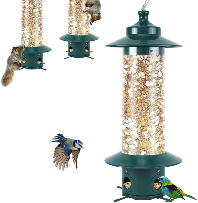 Robuster hängender Vogelfutterspender mit eichhörnchensicherem Design