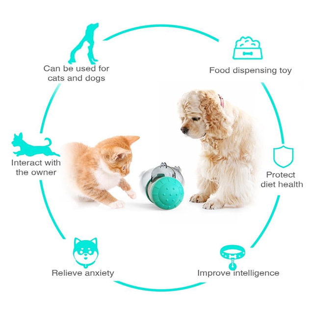 Wehao Leckerli-Spender für Katzen und Hunde, Puzzle-Spielzeug, langsamer Futterspender