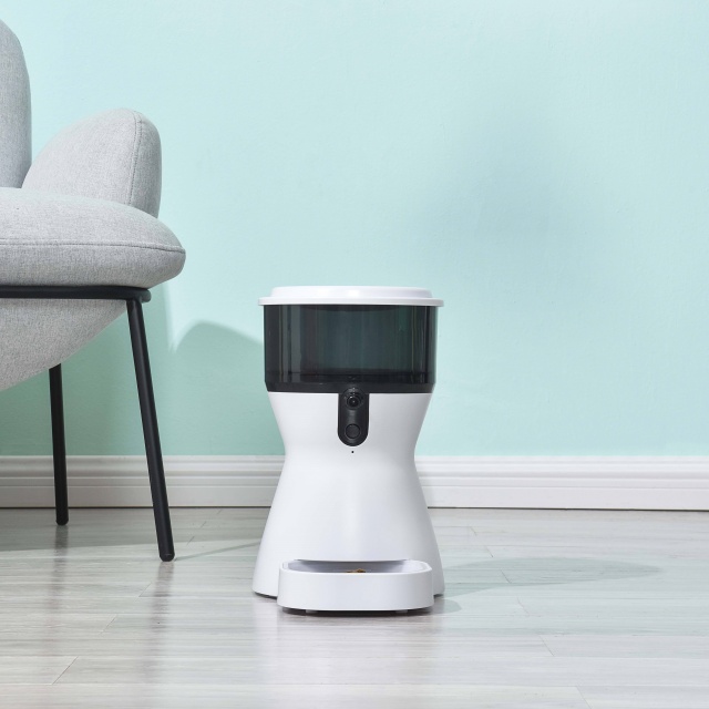 Wehao Haustiere 4L Automatischer Haustiernahrungsspender mit Kamera