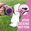 Wehao Retractable Dog -Leine Leine Nylon Seil bequemer Griff