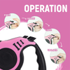 Wehao Retractable Dog -Leine Leine Nylon Seil bequemer Griff